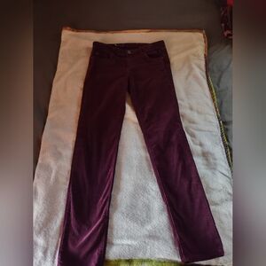 Diana Eggplant Skinny Leg Corduroy Pants/Size 8 (Women)